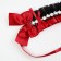 Carnival bandage "Lolita", red color with black lace