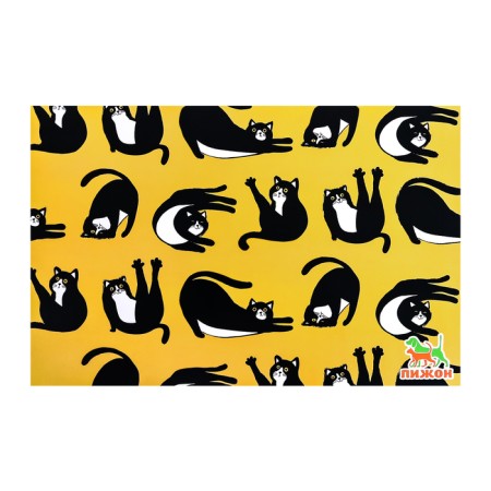 Rug for a bowl "Pigger" 43 x 28 cm "Cat and warm -up"-2