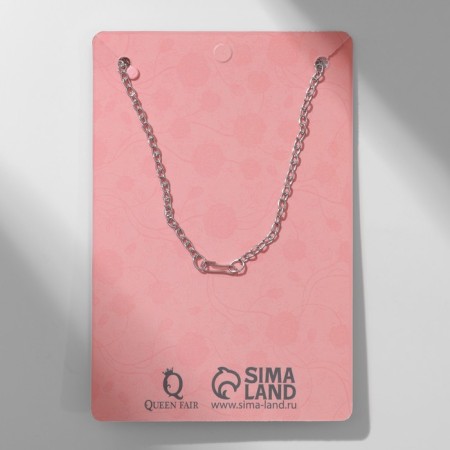 Pendant "Heart" Assol, white-pink color in silver, 40 cm-4