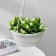Street Kashpo with basal watering "Malva", 4.7 liters, white color, suspension as a gift
