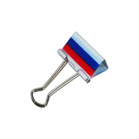 Papers clips 32mm, 6 pieces, tricolor, Devente, metal, tricolor, cardboard box-2