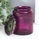 Bank for candles glass with a lid "Flower" violet, cylinder 9x7x7 cm