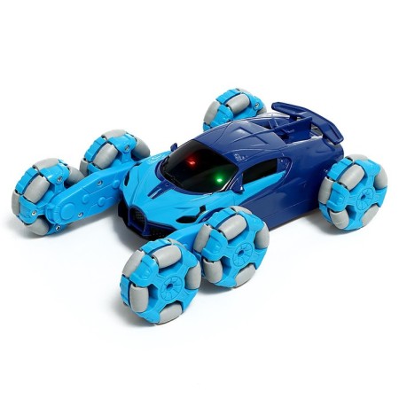 Radio controlled machine "Trick", smoke, with a battery, blue color-5