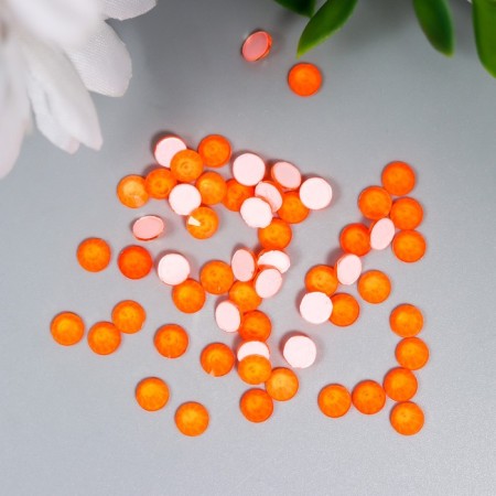 Decor for creativity "Fluorescence rhinestones. Neon -orange" set of 60 pcs SS20 - 4.6 mm