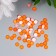 Decor for creativity "Fluorescence rhinestones. Neon -orange" set of 60 pcs SS20 - 4.6 mm