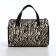 Cosmetic bag with lightning, black/beige color