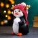 New Year's figure "Penguin with a snowball" in the left wing, 14x11.5x17cm
