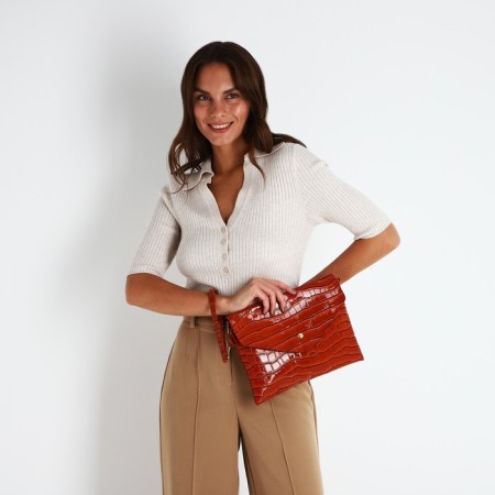 Clamp bag on the valve, brown color-6
