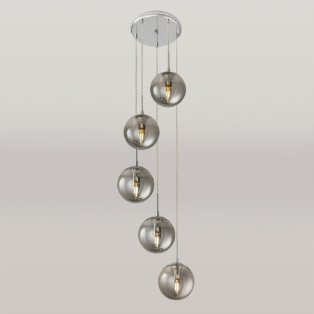 Suspended lamp Citilux "Tommy" CL102050, 36x36x56 cm, 5x40W, E14, gray color-5