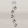 Suspended lamp Citilux "Tommy" CL102050, 36x36x56 cm, 5x40W, E14, gray color