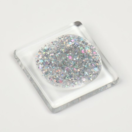Gel nail polish, Glitter Flash, 3 phase, 8ml, LED/UV, transparent/holographic (03)-9