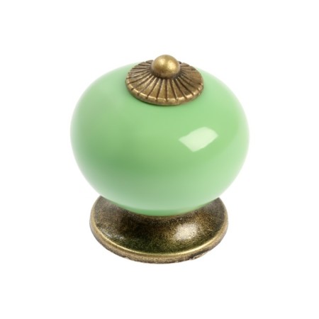 Pen button Dome Ceramics 003, ceramic, green-1