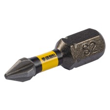 A set of torsion Denzel 11684, laser processing of a slot, PH1 x 25 mm, steel S2, 10 pcs.