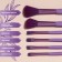 A set of makeup brushes, 6 items, PVC package, purple color