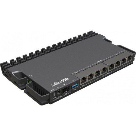 Mikrotik RB5009UPR+S+in 10/100/1000 set.: Device/fasteners/adapter black 106693-2