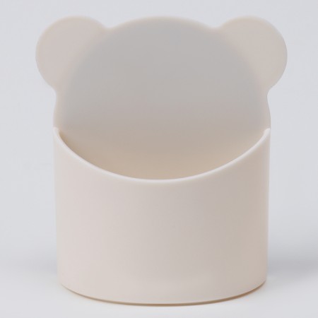 Magnetic universal stand for markers and lips "Bear" white color 4x9x10cm-2