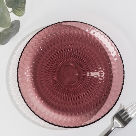 Dessert glass plate "idyll", d = 19 cm, lilac color-4