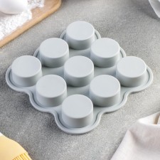 Baking uniform “Circle”, 15.5 × 15.5 × 2 cm, 9 cells, color mix