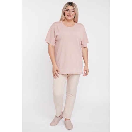 Female jumper luxury plus, size 56, pink color-1
