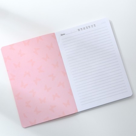 Diary A5, 100 sheets soft region. SOFT-Tach "Butterfly"-4