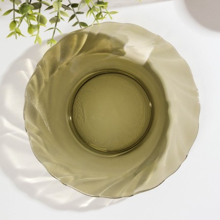Plate plate alta marea, d = 21 cm, brown color
