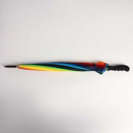 Umbrella - a semiautomatic “rainbow” cane, Eponge, 16 spokes, r = 48 cm, multi -colored-7