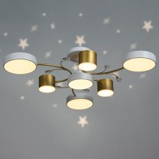 Sendi chandelier 7XLED 150W 3000-6000K white-gold 81x81x21 cm Bayerlux