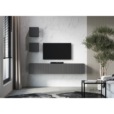 Cabinet of hinged infinity 2, 300x250x1280, graphite/eichoria MDF-2
