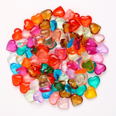 Plastic sores are decorative, set of 100 pcs., Size 1 pc. - 2 × 2 cm, color mix-2