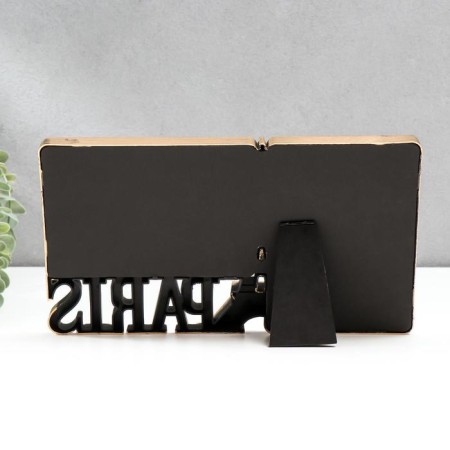 Photo frame plastic in 2 photos 10x15 cm "Eiffel Tower. Paris" Dark Gold 17x29.5x2 cm-3