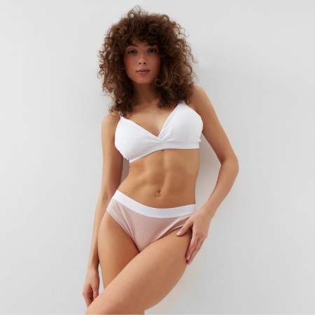 Set of panties of slips minku rubber size 40-42 (white, beige, black) 3 pcs-3