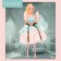 Model doll articular “Tender Dreams”, in a beige-turquoise dress