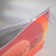 Cosmetic bag with zip-gl, transparent/orange color