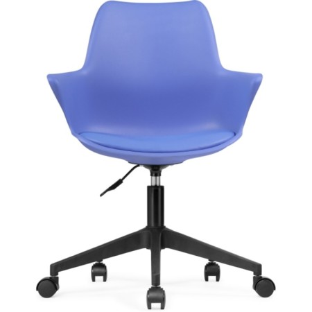 Computer chair Tulin plastic/eco -leather, black/blue 60x60x83 cm-1