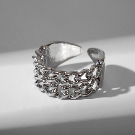 Ring "links" half, color silver, dimensionless-2