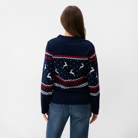 Knitted jumper KAFTAN "Family look" size 54, blue-9