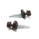 Roofing screws 4.8x30 mm, RAL8017 Brown color, 200 pcs.