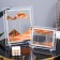 Sanding clock-picture "Erade", 23 x 17 cm, anti-stress, orange sand
