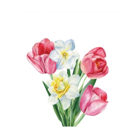 A set of napkins for setting the table "Spring bouquet", rectangular, size 32x46 cm, 4 pcs-2