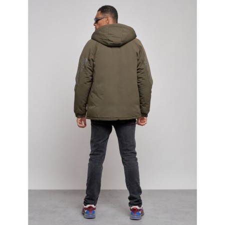 Winter male jacket, size 54, khaki color-3