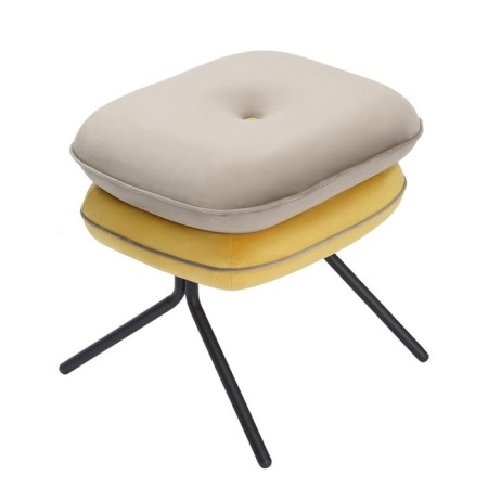 PEA PEA, 497 × 403 × 425 mm, velor, beige / yellow color-2