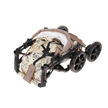 Dwarf stroller-transformer, plastic wheels, shades of brown, MIX drawing-8