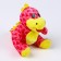 Soft toy "Dragosh", with yellow inserts, 12 cm, pink color