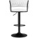 Barrier stool Lotus metal/velor, black/white 52x50x87 cm
