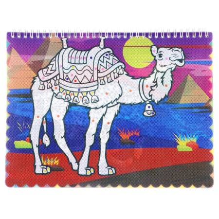 Coloring book Maintenance "Animals" felt-tip pens 12 centers, 3D glasses, water bottle-9