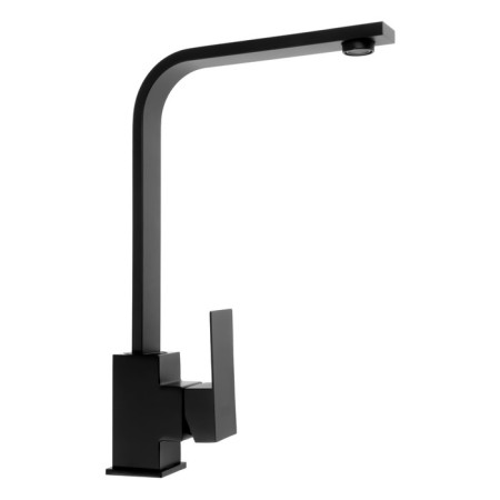 Zein ZF1 kitchen mixer, square, 35 mm cartridge, stainless steel, black-3