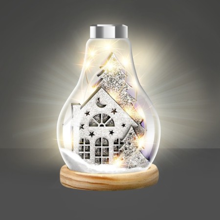 Set for creativity "New Year's night", wooden inserts, house-3