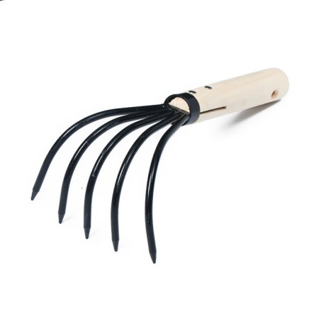 Labber, length 23 cm, 5 teeth, wooden handle, Greengo