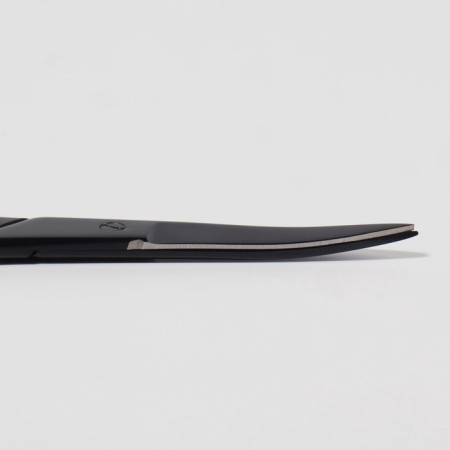 Scissors are manicure, wide, bent, 10 cm, matte black color-4