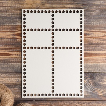Clothing "rectangle, perforation", bottom of the LHDF, size 30 × 21 cm